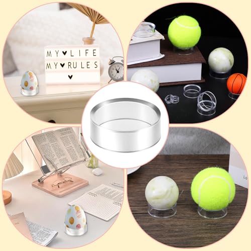 18 PCS Clear Acrylic Sphere Display Stand Set - 3 Sizes for Collectibles