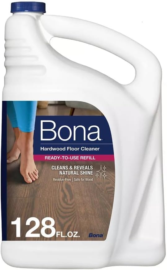 Bona Hardwood Floor Cleaner Refill - 128 Fl Oz | Effective Cleaning Solution for Wood Floors