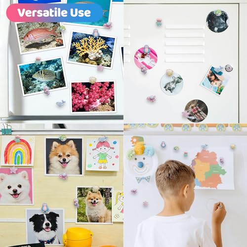 8 Cute Ocean Animal Fridge Magnets - Colorful Decorative Set