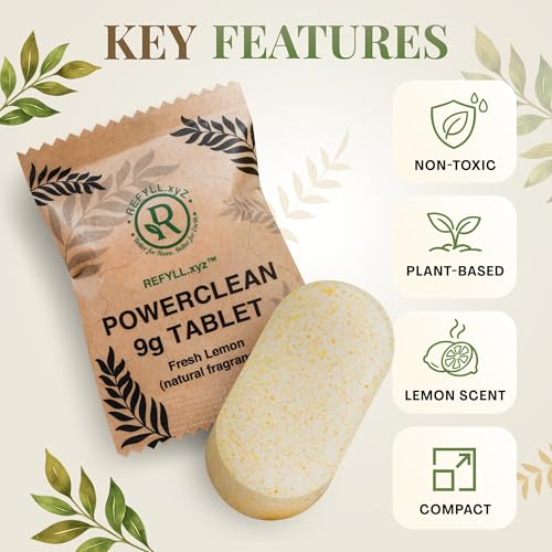 REFYLL Eco-Friendly Multi-Surface Cleaning Tablets - Lemon Scent (4 Pack)