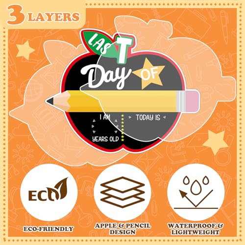 AmazingSpark Apple Shape First and Last Day of School Chalkboard