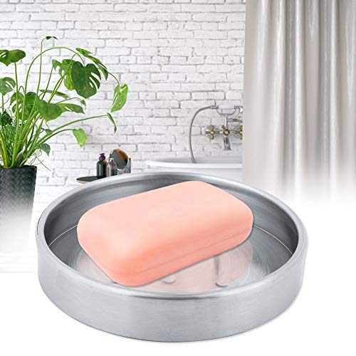 Stainless Steel Round Soap Dish for Bathroom & Kitchen