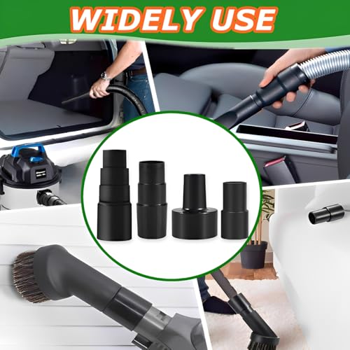 YurMemo 4-Piece Vacuum Hose Adapter Kit for Wet/Dry Vacs