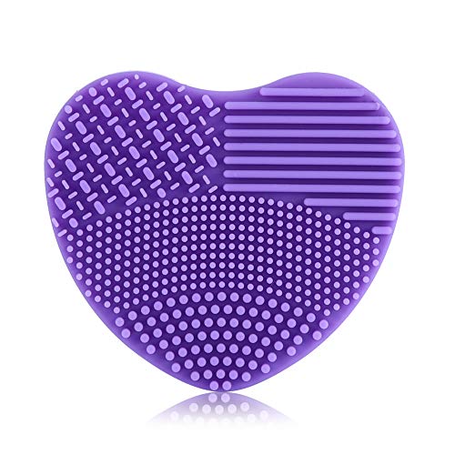 Sonew Portable Silicone Makeup Brush Cleaner Glove and Washing Pad - Purple