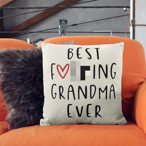 Grandma Linen Throw Pillow Cover 18x18 - Funny Grandma Birthday Gift