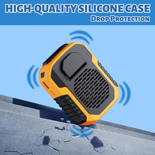 UHOUSEST Portable Waist Fan, 6000mAh Rechargeable Wearable Fan - Orange