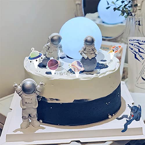 Outer Space Cupcake Toppers 24PCS Solar System Cake Decorations
