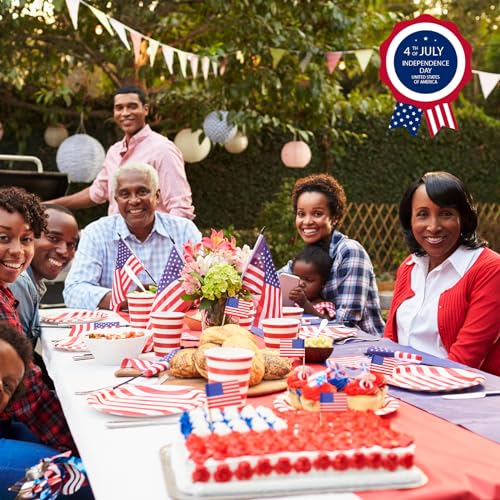 American Flag Cupcake Toppers - 50PCS Independence Day Toothpicks