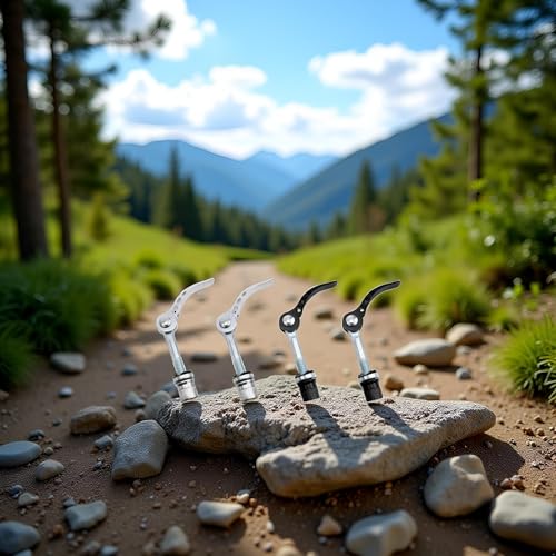 4Pcs Bicycle Folding Screw Seatpost Fixed Quick Release Screw Rod Mountain Bike Seatpost Clamp Seatpost Locking Saddle Bike Seat Clamps Bike Alloy Seat Post Quick Release Pin Bike Seat Clamp Seatpost