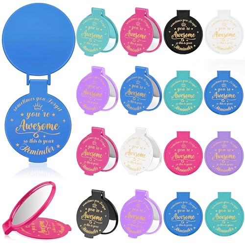 18-Pack Inspirational Pocket Compact Mirrors for Travel & Gifts