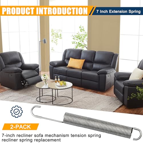 7-Inch Recliner Sofa Mechanism Spring Replacement - 2-Pack