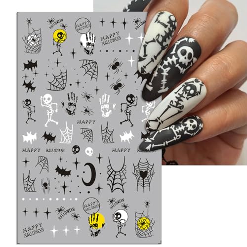 IDDFEVE Halloween Nail Art Stickers 3D Self-Adhesive Decals - 5 Sheets