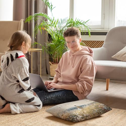 Jesus and Girl Christian Throw Pillow Cover 12x20 - Flannelette Decor