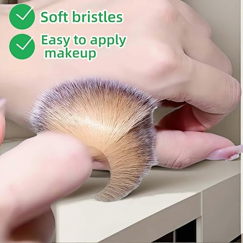 FANBODTA 2-in-1 Dual-Ended Makeup Brush - Soft Synthetic Bristles for Foundation, Concealer & Powder