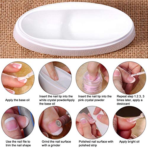Armear Nail Dipping Powder Tray French Manicure Mold Tool