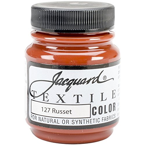 Jacquard Textile Paint 2.25 Oz Russet - Colorfast Fabric Paint for Clothes, Shoes & More