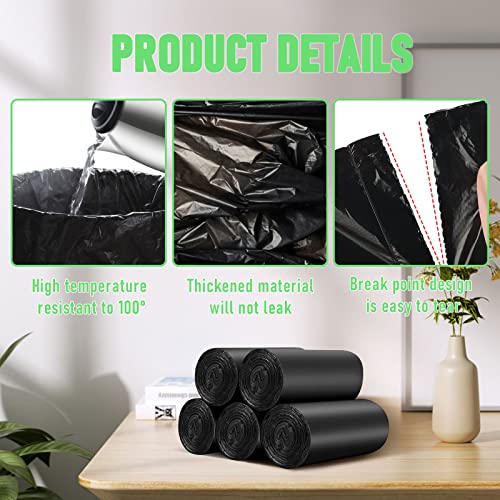 BAHREL Small Trash Bags 4 Gallon, 100 Count Heavy-Duty Liners