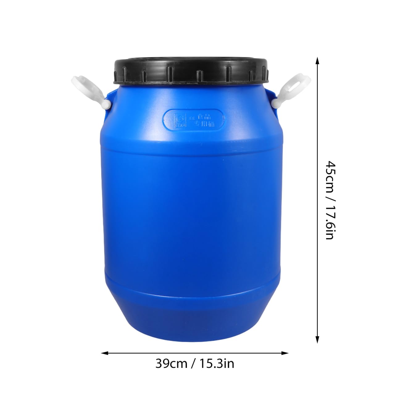 ULTECHNOVO Large Food Storage Bucket with Lid 17.71X11.81X11.81In Airtight Enzyme Barrel for Fermenting Ingredients Thick Safe Plastic Container with Handle for Pantry and Household Use