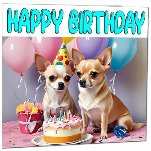 Chihuahua Birthday Card - Premium Eco-Friendly Dog Card 145mm