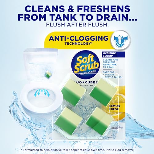 Soft Scrub Lemon Fresh In-Tank Toilet Cleaner Duo-Cubes, 4 Count