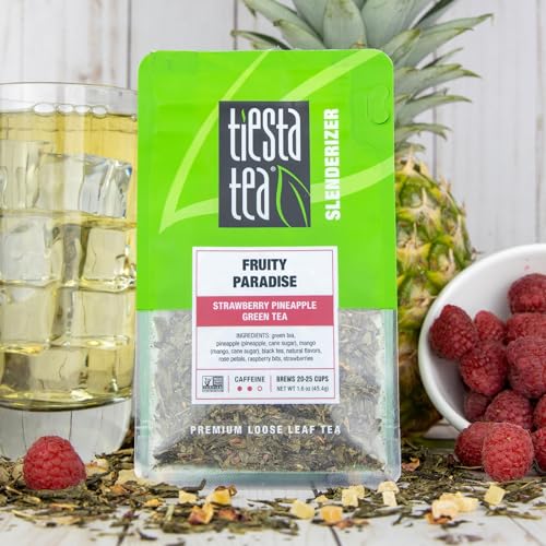Tiesta Tea Strawberry Pineapple Green Tea - Premium Loose Leaf, 20-25 Cups