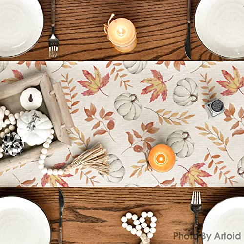 210 GSM Fall Table Runner 13x72 Inch Orange Polyester Home Decor