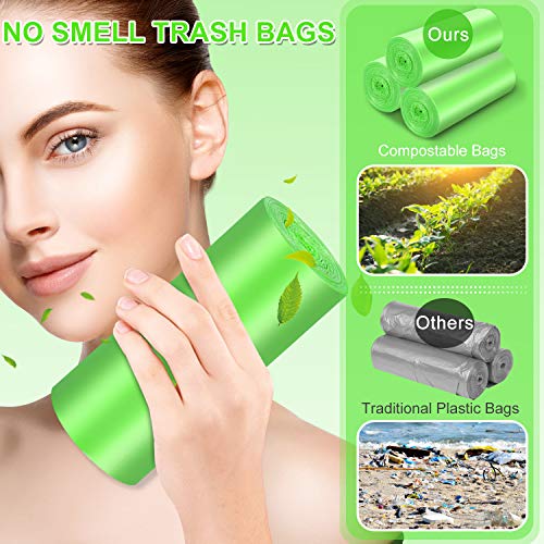 MAVGV 4 Gallon Green Trash Bags - 100 Pack Strong Wastebasket Liners