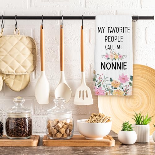 Nonnie Kitchen Towels - Decorative Hand Towels for Grandma, 16x24in