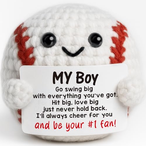 Handmade Crochet Baseball Gift - To My Boy Inspirational Keepsake