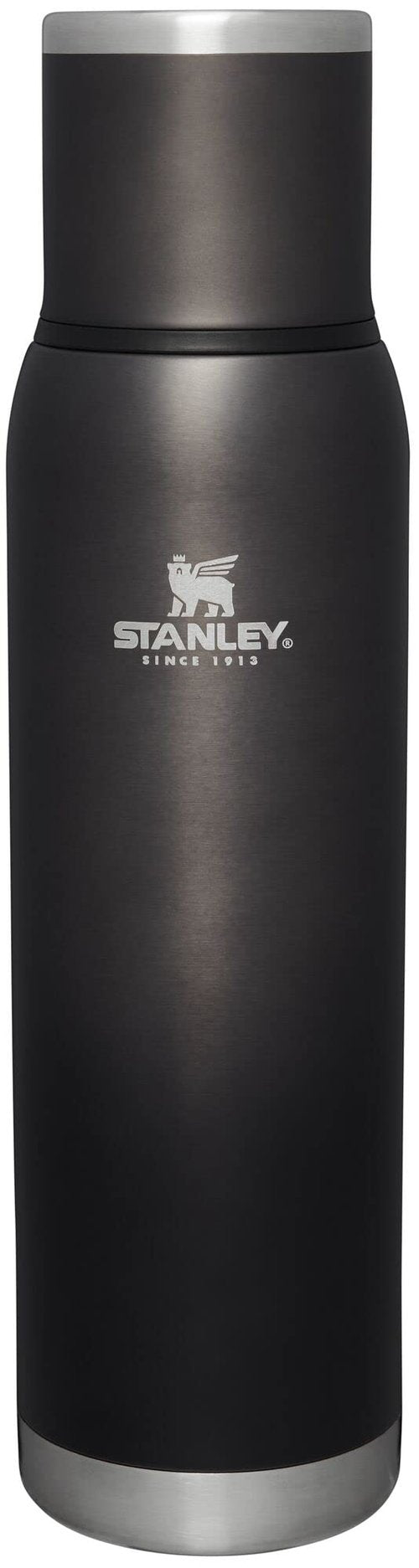 Stanley Adventure-To-Go Vacuum Bottle 1.4 qt | Wide Mouth with Leakproof Cup Lid | Keep Drinks Hot or Cold | Packable for Travel | Insulated Stainless Steel Thermal Bottle | BPA-Free | Charcoal Glow