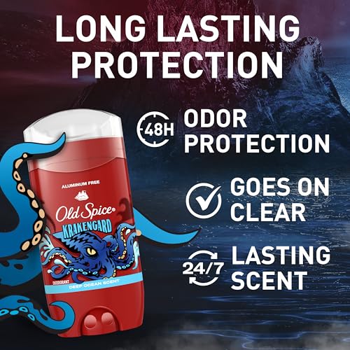 Old Spice Aluminum Free Deodorant for Men, Krakengard Deep Ocean Scent, 1.8 oz