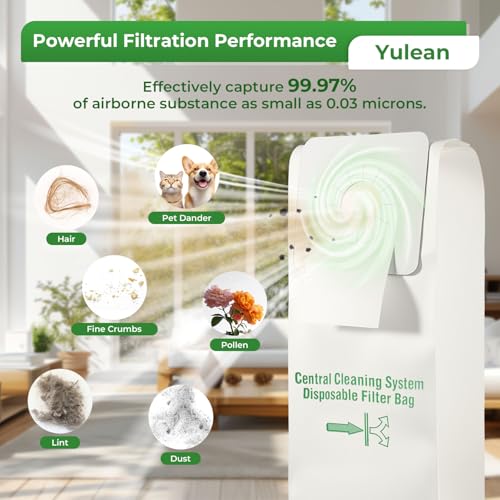 Yulean 3 Pack Central Vacuum Bags Compatible with Nutone & Beam Models