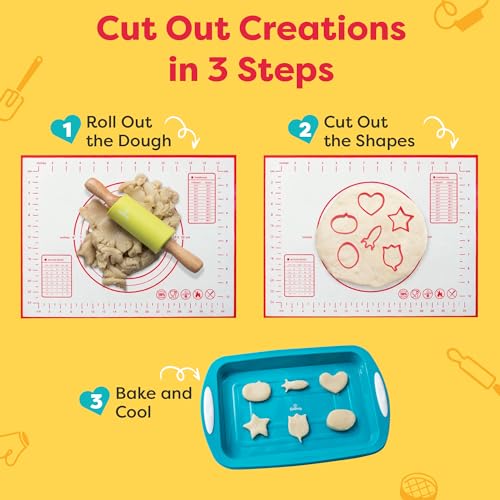 Kids Cookie Cutter Set with 24 Shapes, Baking Tools & Storage Tube - Variation of Cookie Cutter Set