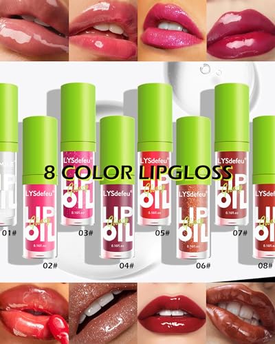 LYSdefeu Hydrating Lip Oil Tint - Moisturizing Non-Sticky Glossy Lip Care