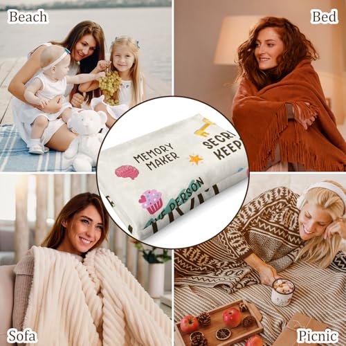 Mom Blanket with Heartwarming Messages - 60" x 50" Fleece Throw