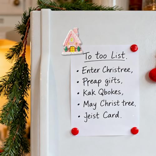Christmas Fridge Magnets with Tree and Star Design - Pink House Decor, Style7