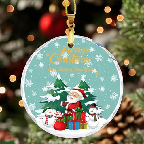 2025 Crystal Christmas Ornament - Shiny Round Hanging Decor