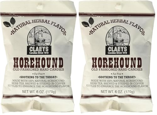 Claeys Old Fashioned Horehound Hard Candy, 6 Ounce Bags (Pack of 2)