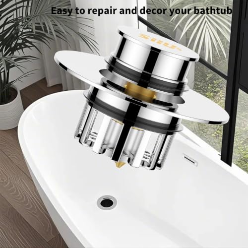 SIIU Universal Bathtub Shower Drain Stopper & Hair Catcher