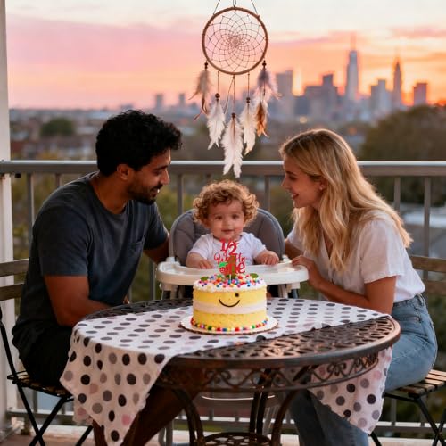 Red Glitter Strawberry Half Birthday Cake Topper | 1/2 Way to One