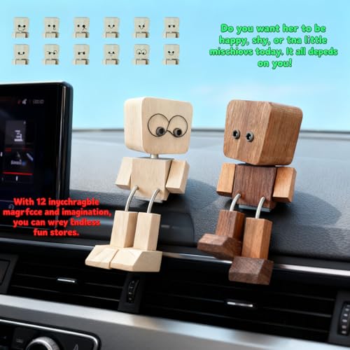 Beech Shaking Wooden Man Figurine - Magnetic Expressions Decor