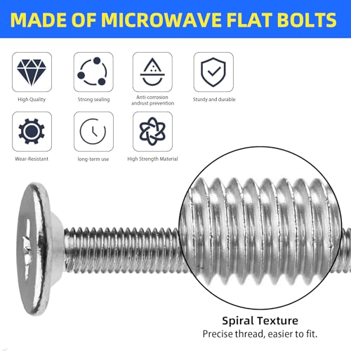 Samsung Microwave Mounting Bolts - Under Cabinet Flat Bolts Replacement Kit