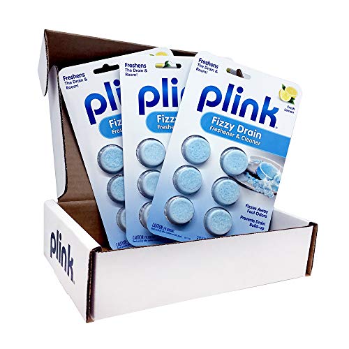 Plink Fizzy Drain Freshener - Lemon Scent, Pack of 3 (18 Count)
