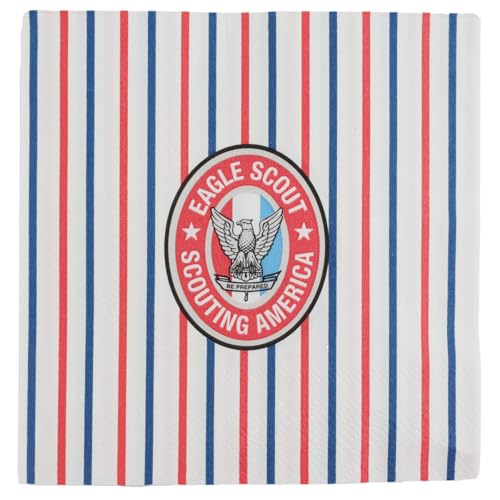 Eagle Scout Dessert Napkins, 3-Ply Paper Party Supplies (50 Pack)
