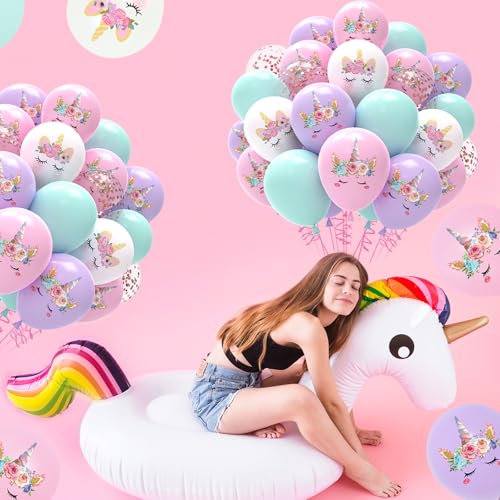 51 Pcs Unicorn Pastel Balloons for Birthday Party Decor