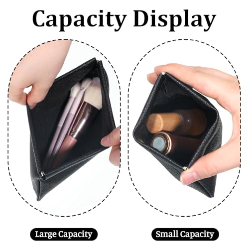 Snuviax 2-Pack PU Leather Mini Cosmetic & Coin Pouch with Snap Closure