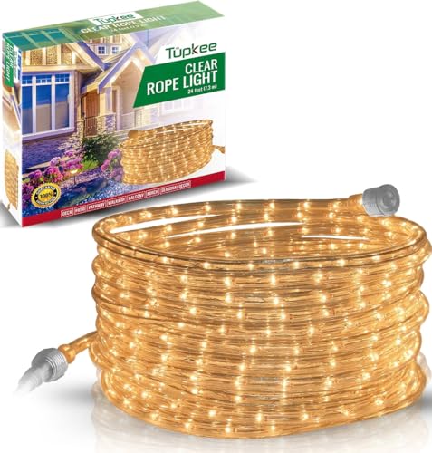 Clear Incandescent Rope Light 24 Feet Connectable Waterproof Tube - Variation of THIS listing: 1 / Clear