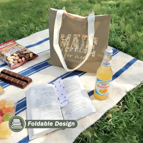 Christian Canvas Tote Bag for Women - Reusable Shopping Bag