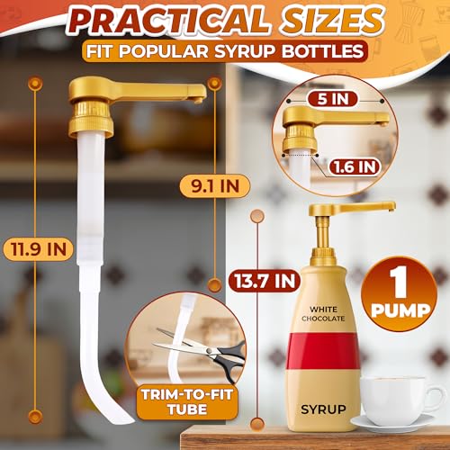 Universal 0.5oz Sauce Pump Dispenser for Torani & DaVinci Bottles