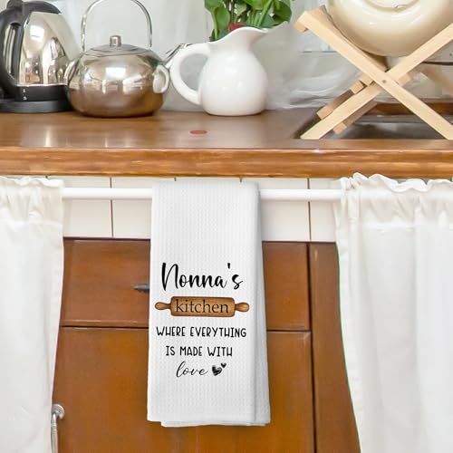 Nonna Kitchen Dish Towel 16x24 Inch - Microfiber Grandmother Gift